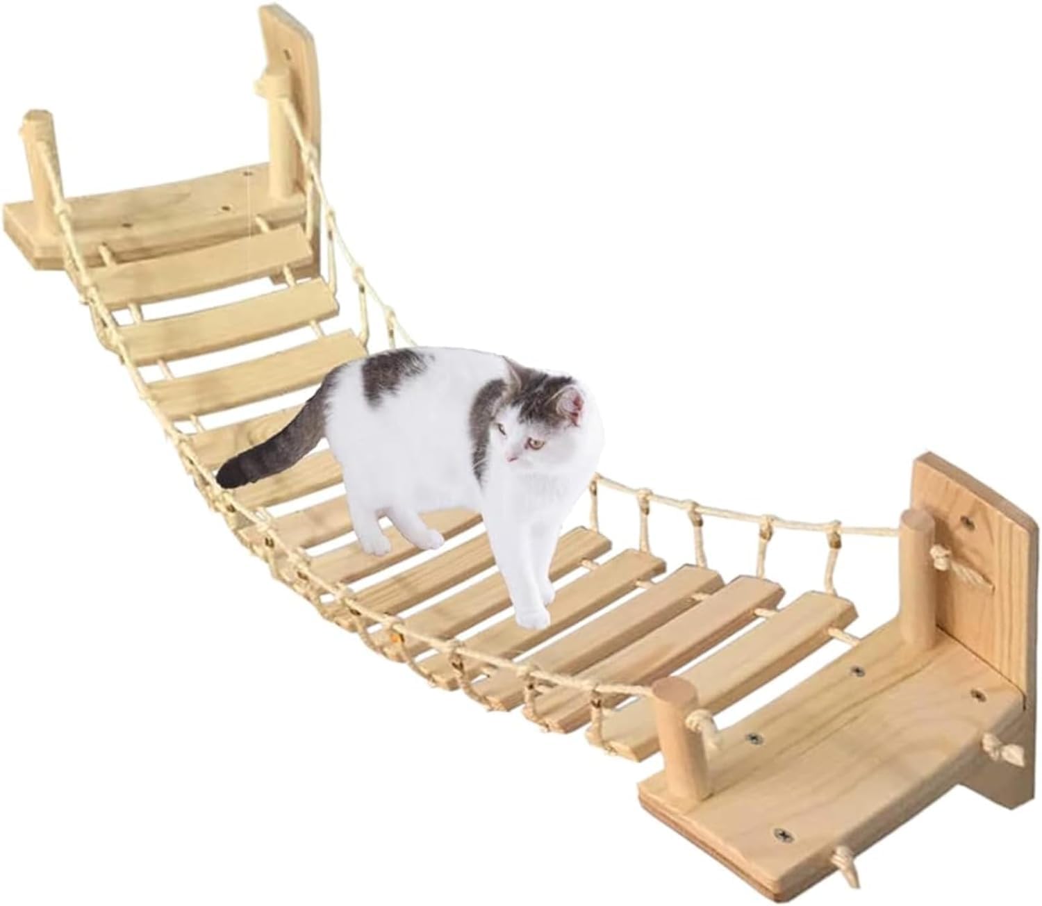 猫の木製柵壁掛け　78cm 猫の木製柵壁掛け 78cm Amazon | LIFLIX 猫用 壁コーナー爪とぎ